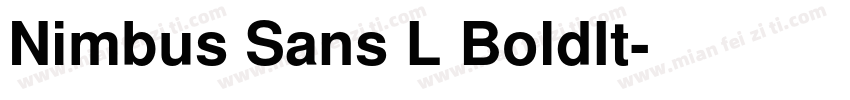 Nimbus Sans L BoldIt字体转换